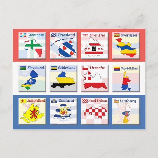 Niederländische Provinzen Postkarte (Vorderseite)