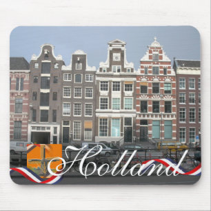 Niederländische Reihen-Haus-Holland-Text-Andenken Mousepad