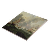 Niederländische Rosa und eine britische Fregatte Fliese (Seite)