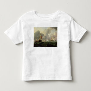 Niederländische Rosa und eine britische Fregatte Kleinkind T-shirt