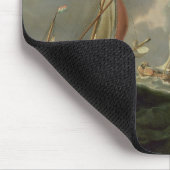 Niederländische Rosa und eine britische Fregatte Mousepad (Ecke)