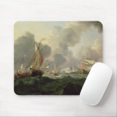 Niederländische Rosa und eine britische Fregatte Mousepad (Mit Mouse)