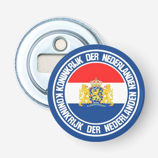Niederländische RundEmblem Flaschenöffner (Vorderseite)