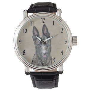 Niederländische Schäferhund-Malerei - Süße origine Armbanduhr