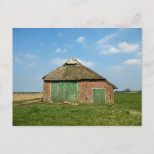 Niederländische Scheune in Friesland, Niederlande Postkarte