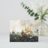 Niederländische Schiffe in den 1600ern Postkarte (Stehend Vorderseite)