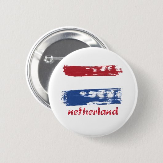 Niederländische Schmutzflagge Button (Vorne & Hinten)