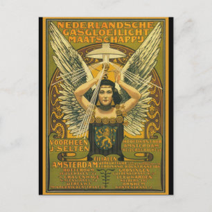 Niederländische Selten Gasgloeilicht Gesellschaft  Postkarte