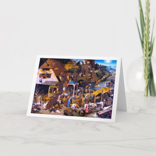 Niederländische Sprichwörter, Pieter Bruegel der Ä Karte (Vorderseite)