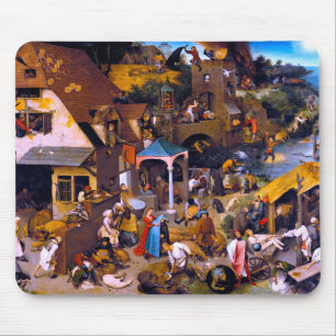 niederländische Sprichwörter, Pieter Bruegel der Ä Mousepad