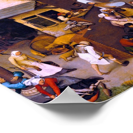 niederländische Sprichwörter, Pieter Bruegel der Ä Poster (Ecke)