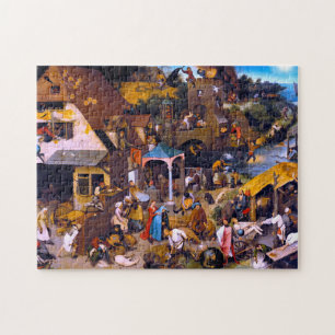 niederländische Sprichwörter, Pieter Bruegel der Ä Puzzle