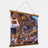 niederländische Sprichwörter, Pieter Bruegel der Ä Wandteppich Mit Holzrahmen (Gewinkelt)
