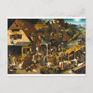 Niederländische Sprichwörter von Pieter Bruegel de Postkarte
