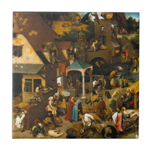 Niederländische Sprichwörter von Pieter Bruegel th Fliese