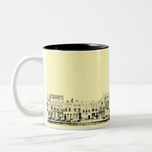 Niederländische Stadthäuser Zweifarbige Tasse (Links)