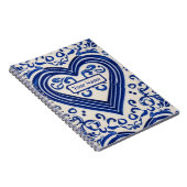 Niederländische Tile - Blaues und weißes gestriche Notizblock (Rechte Seite)