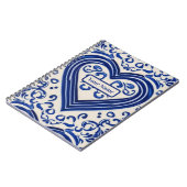 Niederländische Tile - Blaues und weißes gestriche Notizblock (Linke Seite)