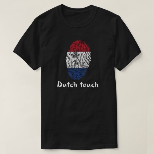 Niederländische Touchfingerabdruckflagge T-Shirt (Design vorne)