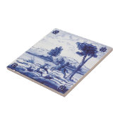 Niederländische traditionelle blaue Fliese (Seite)