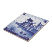 Niederländische traditionelle blaue Fliese (Seite)