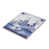 Niederländische traditionelle blaue Fliese (Seite)