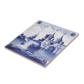 Niederländische traditionelle blaue Fliese (Seite)