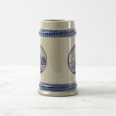 Niederländische traditionelle blaue Fliese Bierglas (Mittel)