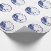 Niederländische traditionelle blaue Fliese Geschenkpapier (Ecke)