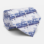 Niederländische traditionelle blaue Fliese Krawatte (Gerollt)