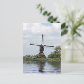 Niederländische traditionelle Windmühle in Holland Postkarte (Stehend Vorderseite)