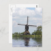 Niederländische traditionelle Windmühle in Holland Postkarte (Vorne/Hinten)