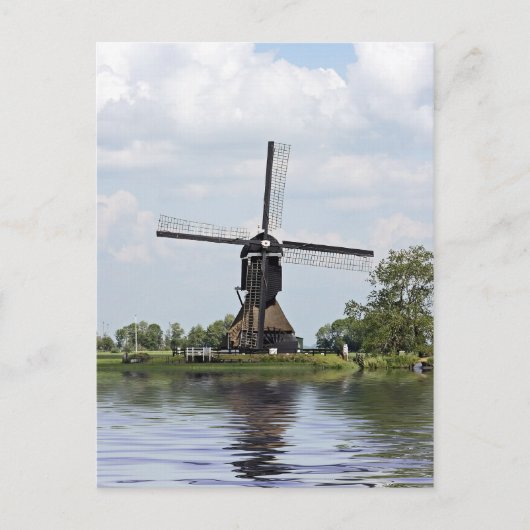 Niederländische traditionelle Windmühle in Holland Postkarte (Vorderseite)