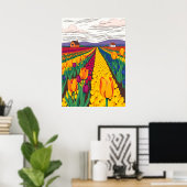 Niederländische Tulip Fields in Bloom Poster (Heimbüro)
