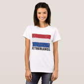 Niederländische Vintage Flagge T-Shirt (Vorne ganz)