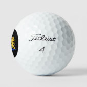 Niederländische Wappen auf schwarzem tpv1 gbcnt Golfball (Logo)