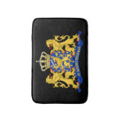 Niederländische Wappen auf schwarzer Seite Badematte (Vorderseite Vertikal)