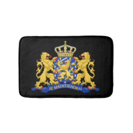 Niederländische Wappen auf schwarzer Seite Badematte