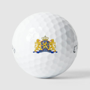 Niederländische Wappen auf weißem CSS-Gbit Golfball