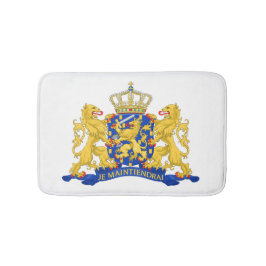 Niederländische Wappen auf weißem Grund Badematte
