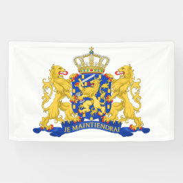 Niederländische Wappen auf weißer Bühne Banner