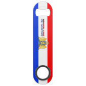 Niederländische Wappenflagge Speed Flaschenöffner (Rückseite)