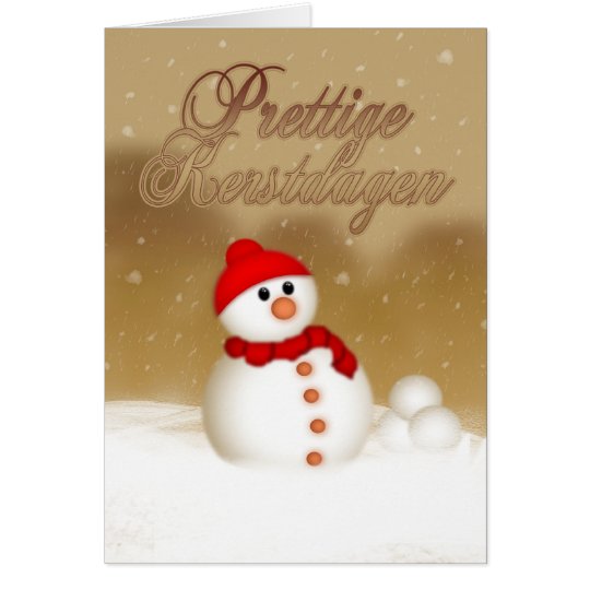 Niederländische Weihnachtskarte - Prettige Karte