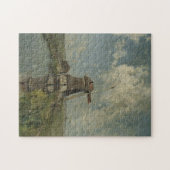 Niederländische Windmühle auf Polderwasserstraße Puzzle (Horizontal)