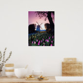 Niederländische Windmühle bei Sunset in Holland Po Poster (Küche)