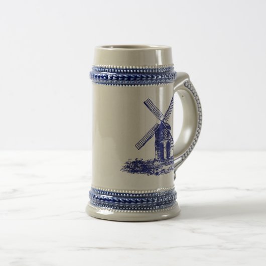 Niederländische Windmühle Bierglas (VorderseiteRechts)