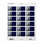 Niederländische Windmühle im Mondlicht Maris Adressaufkleber (Vorne)