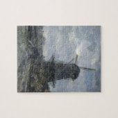 Niederländische Windmühle im Mondschein Maris Puzzle (Horizontal)