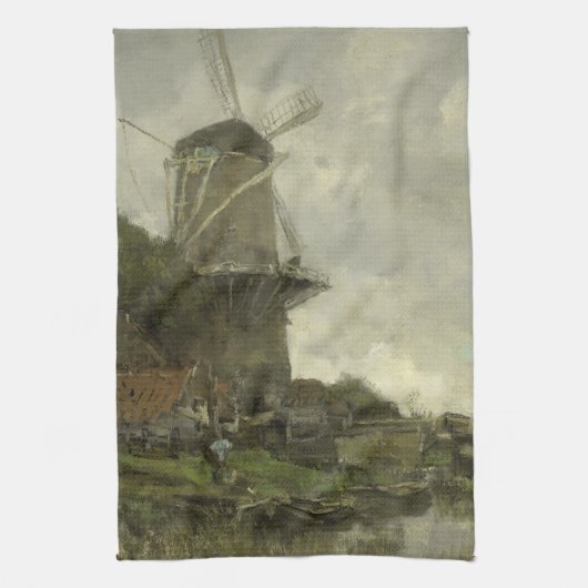 Niederländische Windmühle, Jakob Maris Küchentuch (Vertikal)