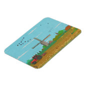 Niederländische Windmühle Landschaft Niederlande Magnet (Linke Seite)
